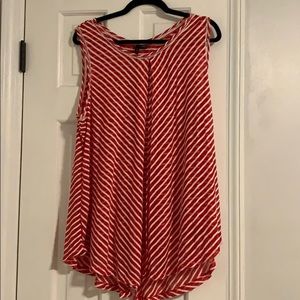 Red Striped Blouse